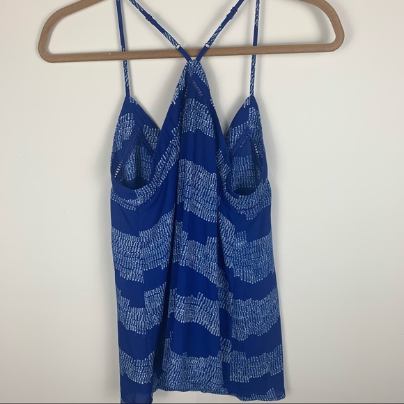 Collective Concepts Blue Print Racerback Tank Top - Picture 7 of 8